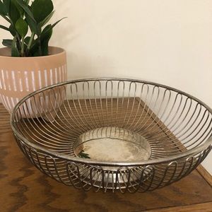 Round Vintage Metal Basket